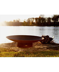Fire Pit Art 72" Asia Wood Burning Fire Pit