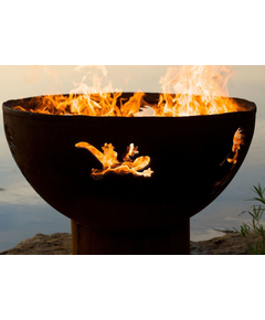 Fire Pit Art 36" Kokopelli Wood Burning Fire Pit