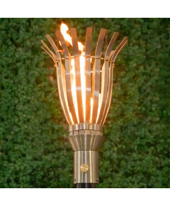 Basket Style Stainless Steel Tiki Torch