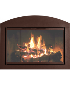 Heritage Arch Plate Masonry Fireplace Door in New Rust Finish