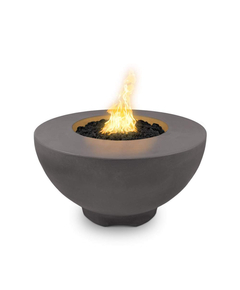 37" Sienna Concrete Gas Fire Pit in Chestnut Finish
