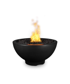 38" Salamanca Concrete Gas Fire Pit in Black Finish