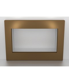 4 Sided Custom Fireplace Surround 3/16 Inch Laser Cut Steel - Aztec Gold