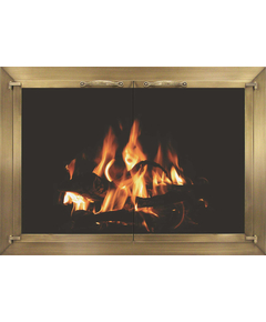 Plated Antique Brass Cascade Fireplace Door