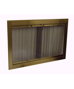 Antique Brass Fireview Masonry Fireplace Door