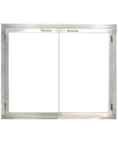 Stainless Steel Indoor Outdoor Zero Clearance Fireplace Door