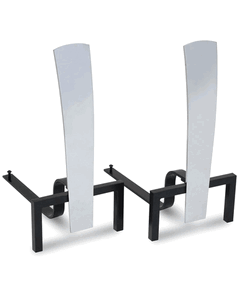 Fonda Andirons-Polished Nickel/Black