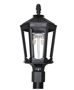 Everglow VW9A Gas Lamp | Cast Aluminum Post Mount Lamp Head