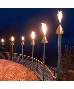 Copper cone automated tiki torch kit