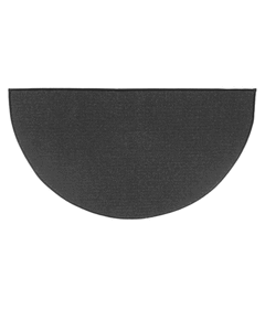 Goods of the Woods 48” x 27” Andiron Black Wool Half-Round Hearth Rug