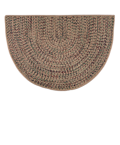 Goods of the Woods 48” x 27” Braided Multi-Beige Half-Round Hearth Rug