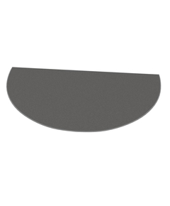 Goods of the Woods 60” x 32” Guardian Charcoal Half-Round Hearth Rug