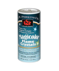 16 Ounce Can of AW Perkins Magicolor Flame Crystals - Case of Twelve