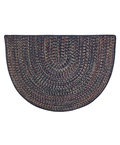 Goods of the Woods 48” x 27” Braided Multi-Blue Half-Round Hearth Rug