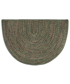 Goods of the Woods 48” x 27” Braided Multi-Green Half-Round Hearth Rug