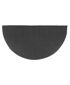 Goods of the Woods 72” x 36” Ember Black Wool Half-Round Hearth Rug