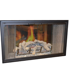 WC36 Matte Black Majestic Fireplace Door