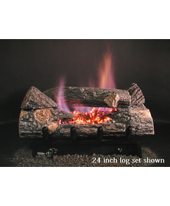 Evening Embers See-Thru Vent-Free Log Set with Single Burner
