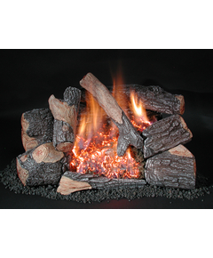 Oak Evening Embers Double Burner Vent Free Gas Log Set