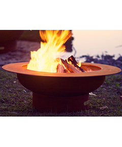 Fire Pit Art 40" Saturn With Lid Wood Burning Fire Pit
