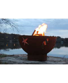 Sea Creatures Gas Burning Fire Pit 36 Inches