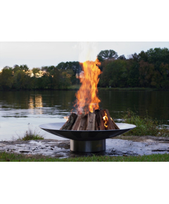 Bella Vita Stainless Steel Gas Fire Pit 34 Inches