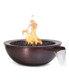 Sedona 27" Hammered Copper Fire and Water Bowl