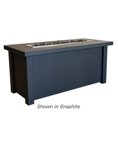 Livia 55 Inch Linear Outdoor Gas Fire Table Graphite Finish