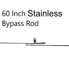 60 inch stainless steel bypass rod for fireplace mesh curtains