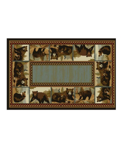 Goods of the Woods 50” x 30” Vista Bears Posing Olefin Hearth Rugs