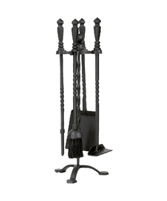 Stove Tool Set is made of black steel, 5 pieces, 21. 3/4" high