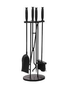 Tool Set is made of black steel, includes 5 pieces, 28" high