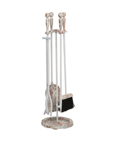 Tool set with Floral Design, 5 pieces, 30" high, made of steel