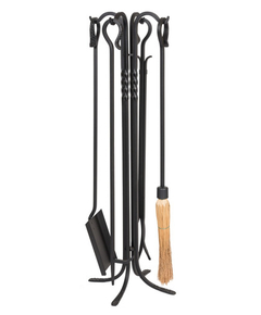 Tool Set is made of Black Wrought Iron, 39"High, 5 pieces