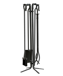 Tool Set is made of black iron, includes 5 pieces, 28"H x 12 1/2"W