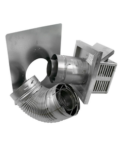 Superior 4.5" x 7.5" Secure VentTM Horizontal Termination Kit, Small Square, Includes SV4.5 90 Elbow SV4.5TK90SS