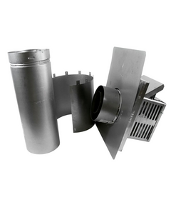 Superior 4.5" x 7.5" Secure VentTM Small Square Termination 20" With Shield SV4.5-20SSWSK