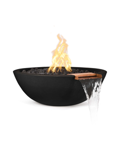 The Outdoor Plus Sedona Round GFRC Concrete Fire and Water Bowl
