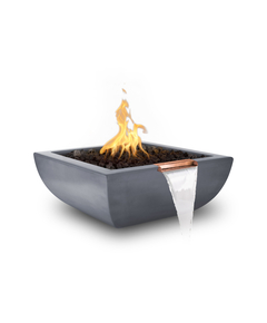 The Outdoor Plus Avalon Square GFRC Concrete Fire and Water Bowl