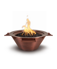 The Outdoor Plus Cazo 4-Way Spill Copper Fire and Water Bowl