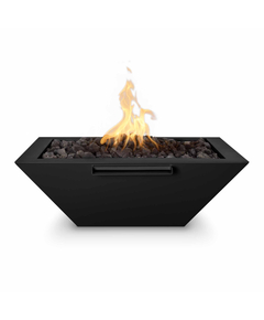 The Outdoor Plus Maya Square Powder Coated Fire and Water Bowl
