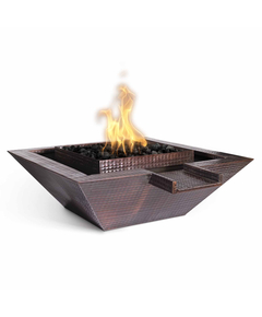 The Outdoor Plus Maya Gravity Spill Copper Fire and Water Bowl Custom