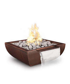 The Outdoor Plus Avalon Wide Spill Hammered Copper Fire and Water Bowl