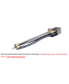 Fire By Design 12" Long 2019 Pilot Burner Assembly | Field Serviceable | 30 VDC - 2 Gas Lines (2 PIN)