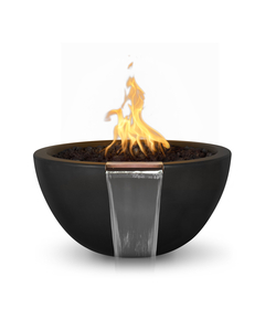The Outdoor Plus Luna Round GFRC Concrete Fire and Water Bowl