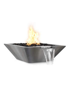 The Outdoor Plus Maya Stainless Steel Fire and Water Bowl