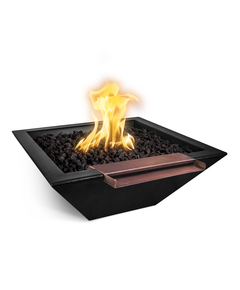 The Outdoor Plus Maya Wide Spill Concrete Fire and Water Bowl