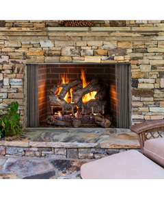 Outdoor Lifestyle Cottagewood 42" Outdoor Wood-Burning Fireplace with Gray Traditional Refractory - ODCTGWD-42