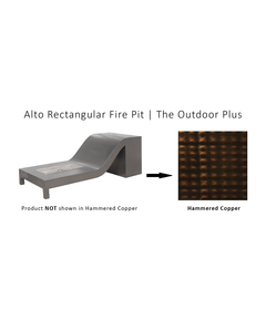 The Outdoor Plus Alto Rectangular Hammered Copper Fire Pit