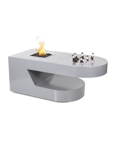 The Outdoor Plus Dana Rectangular Powder Coated Metal Fire Table